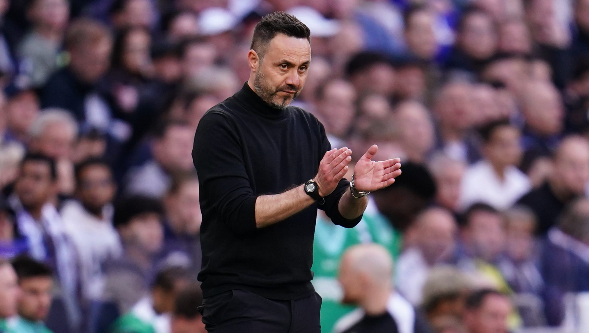 De Zerbi a Brighton elleni mérkőzésen.