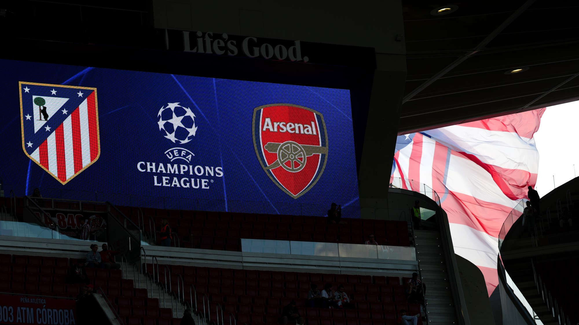 BL elődöntő első meccs atlético madrid arsenal