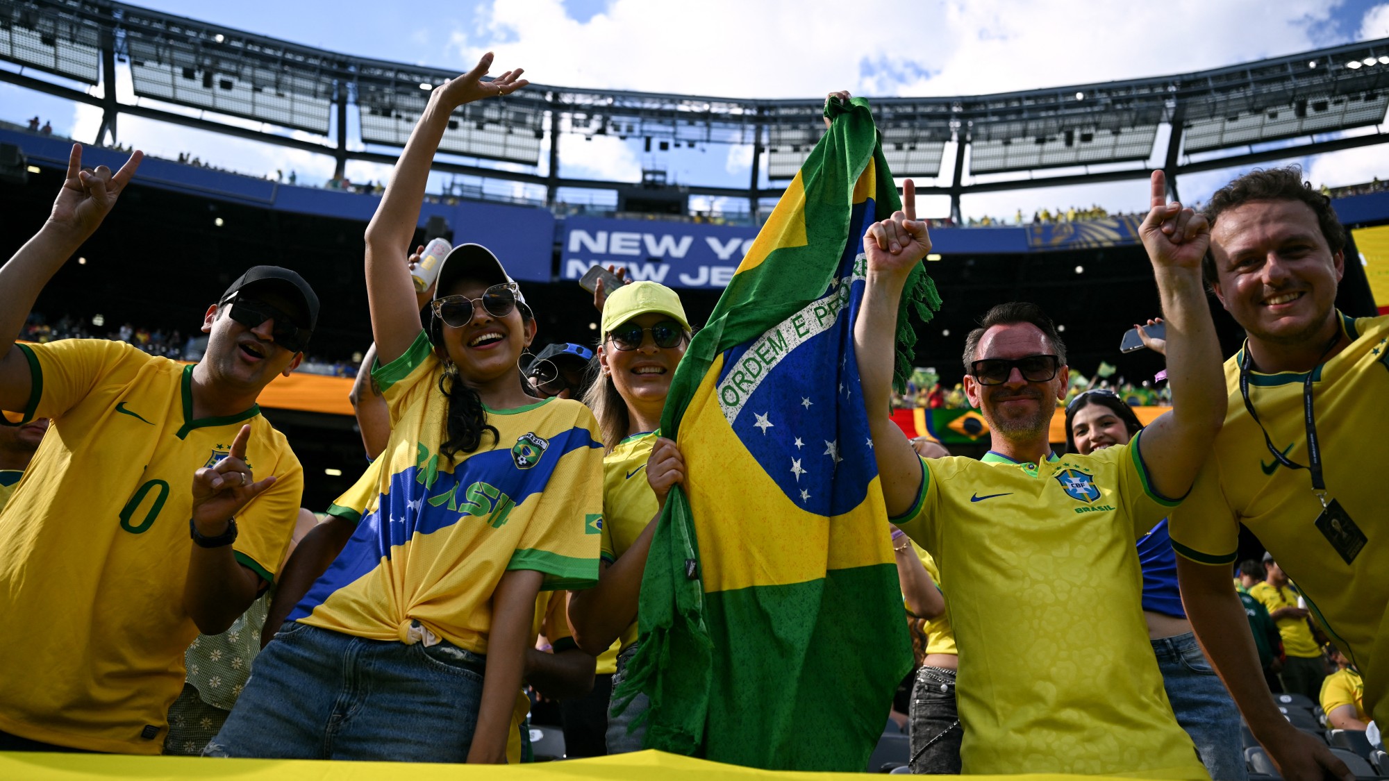 Brazil szurkolók a labdarúgó-világbajnokságon.