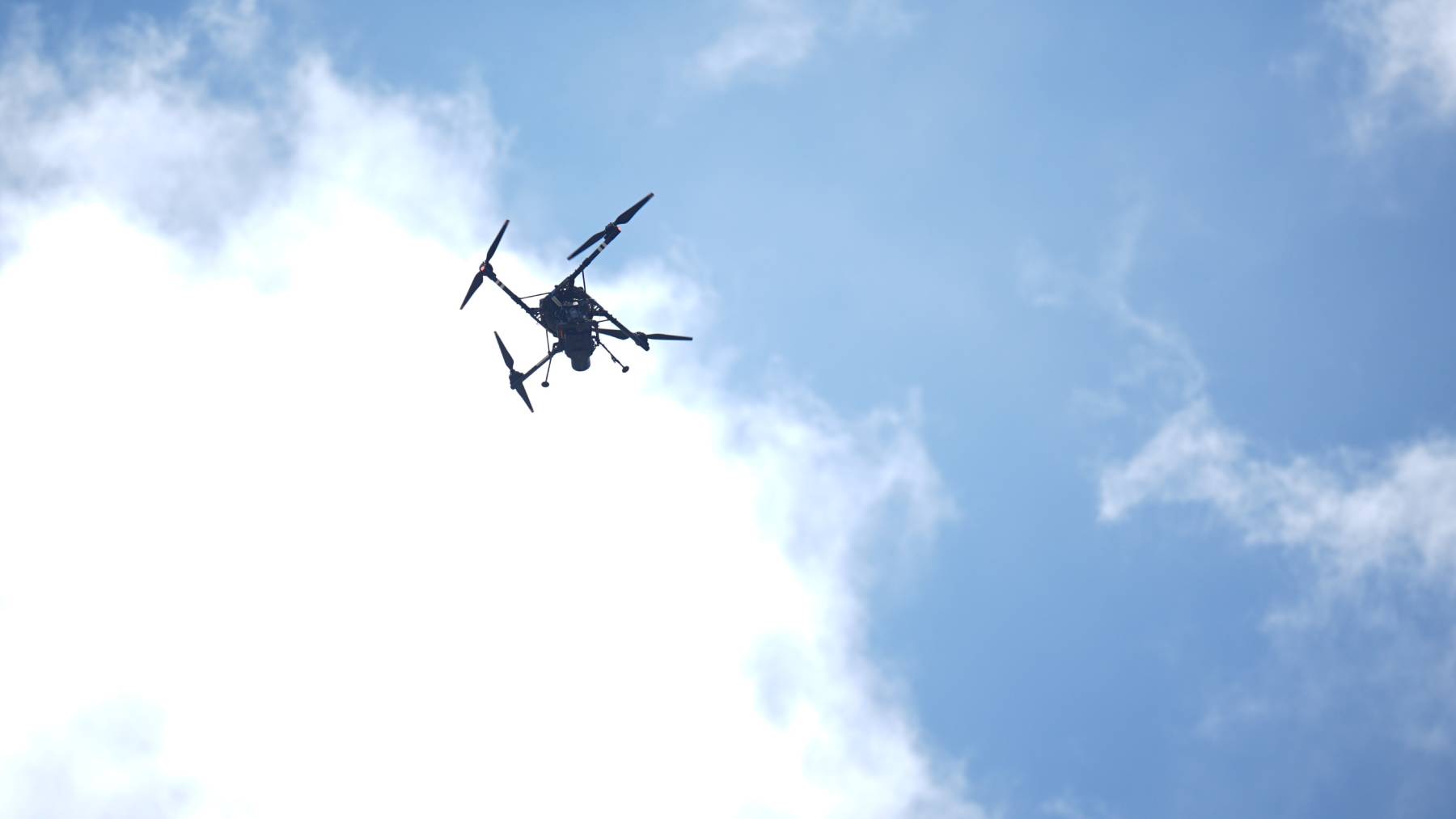 A police drone above Dallas Stadium in Arlington, Texas, ahead of England's opening game against Croatia at the 2026 World Cup. Picture date: Wednesday June 17, 2026. (Photo by James Manning/PA Images via Getty Images)